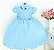 Vestido Infantil Azul Claro Luxo - Imagem 1