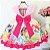 Vestido Infantil Princesa Colorido Pink - Imagem 3