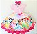 Vestido Infantil Princesa Colorido Pink - Imagem 1