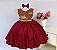 Vestido Marsala com Dourado - Imagem 1
