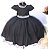 Vestido Juvenil Preto Liso - Imagem 1