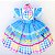 Vestido Infantil Festa Junina Luxo com Tiara. - Imagem 1