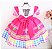 Vestido Infantil Festa Junina Luxo com Tiara. - Imagem 4