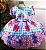 Vestido Infantil Festa Junina Luxo com Tiara. - Imagem 12