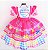 Vestido Infantil Festa Junina Luxo com Tiara. - Imagem 3
