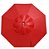 Ombrelone Redondo 2,40 M em Madeira - Vermelho - Imagem 1
