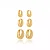 Trio de Argolas Texturizadas - Dourado - Imagem 1