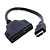 Cabo Divisor Duplicador Y HDMI Macho X 2 HDMI Femea (1.4V) - Imagem 1