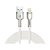 Cabo compatível iPhone Hrebos Metal Waves CB-251I Branco 1 Metro 27W - Imagem 1