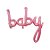 Balão Microfoil Escrita Baby Rosa 3D  - 1 unidade - 85cm (33'') - Balões São Roque - Rizzo - Imagem 1