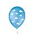 Balão de Festa Decorado Nuvenzinhas - Azul Turquesa e Branco 9" 23cm - 25 Unidades - Balões São Roque - - Imagem 1