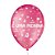Balão de Festa Decorado É uma Menina - Rosa Pink e Branco 9" 23cm - 25 Unidades - Balões São Roque - - Imagem 1