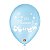 Balão de Festa Decorado Chá de Bebê - Perolado Azul e Branco 9" 23cm - 25 Unidades - Balões São Roque - - Imagem 1