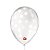Balão de Festa Decorado Poá Bolinha - Transparente e Branco 9" 23cm - 25 Unidades - Balões São Roque - Imagem 1