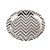 Prato Papel Biodegradável Missoni Prateado - 10 unidades - 18 cm - Rizzo - Imagem 1