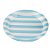 Prato Papel Biodegradável Listrado Azul Bebe - 10 unidades - 18 cm - Rizzo - Imagem 1