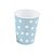 Copo papel Poa Azul Bebe Biodegradável - 10 unidades - 270 ml - Rizzo - Imagem 1