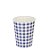 Copo papel Xadrez Junino Azul Biodegradável - 10 unidades - 270 ml - Rizzo - Imagem 1