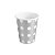 Copo de papel Poa Prata Biodegradável - 10 unidades - 270 ml - Rizzo - Imagem 1