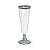 Taça para Champagne Borda Prata - 12 unidades - 150 ml - Rizzo - Imagem 1