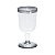 Taça para Vinho Borda Prata - 12 unidades - 210 ml - Rizzo - Imagem 1