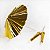 Palito para decoração Guarda Chuva Dourado - 12 unidades - 10 cm - Rizzo - Imagem 1
