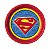 Prato Festa Superman 18Cm - 8 unidades - Festcolor - Rizzo Festas - Imagem 1