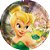 Prato Redondo Festa Fadas Disney 18cm - 08 unidades - Festcolor - Rizzo Festas - Imagem 1