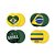 Porta Copos - Brasil Copa 2022 - 8 unidades - Cromus - Imagem 1