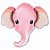 Balão de Festa Metalizado 39'' 99cm - Elefante Head HSG Pink - 1 unidade - Flexmetal - Rizzo - Imagem 1