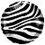 Balão 18'' Redondo - Listras de Zebra - 1 unidade - Rizzo - Imagem 1
