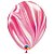Balão de Festa Decorado - Red & White Superagate (Vermelho e Branco SuperAgate) - 11" - 25 Un - Qualatex - Rizzo - Imagem 1