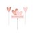 Kit Topo de Bolo Romântico Rose Gold  - 1 unidade - Cromus - Imagem 1