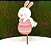 Topo de Bolo Color Glitter Coelho Ovo 1 - Sonho Fino - Rizzo Confeitaria - Imagem 1