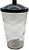 Copo Twister 400ml - Cristal Preto com Topo - 1 unidade - Rizzo - Imagem 1