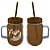 Copo Caneca Térmica com Canudo Taz 550ml Looney Tunes - 01 Unidade - - Imagem 1