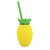 Copo com Tampa e Canudo - Abacaxi Amarelo 350ml   - 1 unidade - Rizzo - Imagem 1