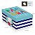 Caixa Surpresa para Meio Ovo 350g - Brilho de Páscoa Azul 17,5x13,5x10cm - 10 unidades - Cromus Páscoa - Rizzo Embalag - Imagem 3
