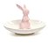 Prato Decorativo com Coelho Rosa 12x16x16cm - 01 unidade - Cromus Páscoa - Rizzo Embalagens - Imagem 1