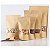 Saco de Papel Kraft com Visor Stand Up Pouch Zip 16x26cm - 50 un - Hermético Fosco p Fora Impermeável p dentro - Rizzo - Imagem 1