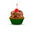 Forminha para Mini Cupcake - Verde Escuro - 45 unidades - Plac - Rizzo - Imagem 1