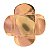 Forminha para Doces 4 Pétalas (4cm x 4cm x 3cm) Rose Gold 50 unidades - Imagem 1