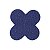 Forminha para doces 4 Pétalas Glitter Azul - 50 unidades -  NC Toys - Imagem 1