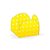 Forminhas para Doces 4 Pétalas Poá Amarelo e Branco 50 unidades NC Toys - Imagem 1