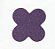 Forminha para doces 4 Pétalas Glitter Roxo - 50 unidades -  NC Toys - Imagem 1
