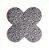 Forminha para doces 4 Pétalas Glitter Prata - 50 unidades -  NC Toys - Imagem 1
