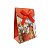 Mini Sacola Lembrancinha Vermelha Natal Papai Noel - 10cm - 1 UN - Rizzo - Imagem 1