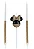 Vela Minnie 360 Glitter Dourada Disney - 1 unidade - Rizzo - Imagem 1