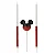 Vela Mickey 360 Glitter Vermelho Disney - 1 unidade - Rizzo - Imagem 1