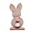 Silhueta Coelho de Pelúcia Rosa com Base MDF - 01 unidade - Cromus - Rizzo - Imagem 1